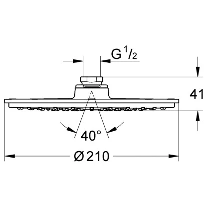 Grohe Kopfbrause Rainshower Cosmopolitan 210 â Bild 2