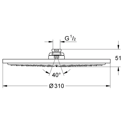 Grohe Rainshower Cosmopolitan 310 Kopfbrause â Bild 2