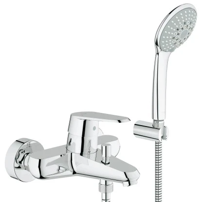 Grohe Einhand-Wannenbatterie Eurodisc C DN 15 Mit Brausegarnitur