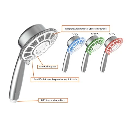 Eisl YLLUMI LED-Handbrause Chrom â Bild 8